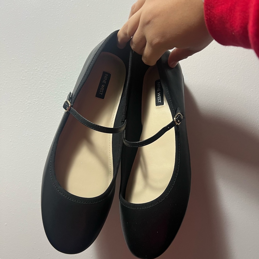 Nine West Black Mary Jane Loafers